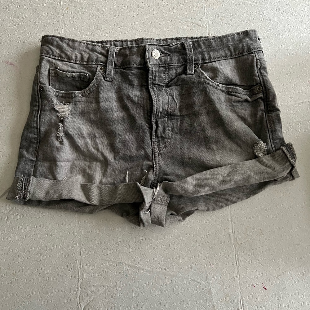 Old Navy O.G. high rise washed out black jean short short
